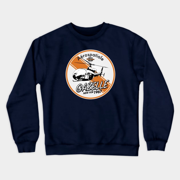 Gazelle Helicopter Crewneck Sweatshirt by Firemission45